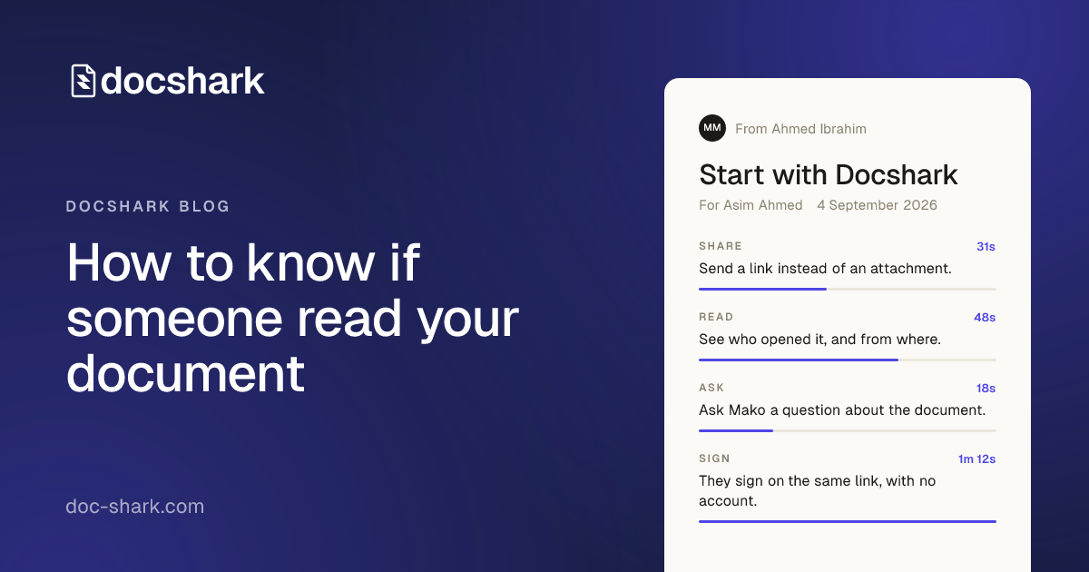 How to know if someone read your document